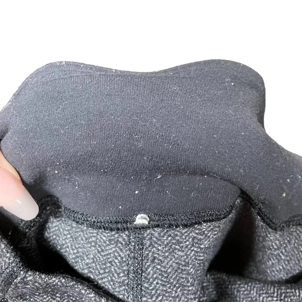 Lululemon Wunder Under Crop‎ Herringbone Black / Black Size 4